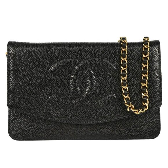 Chanel Black Calfskin Timeless Wallet on Chain WOC 165510 - Picture 1 of 9